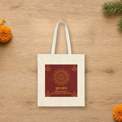 shubh labh diwali tote bag