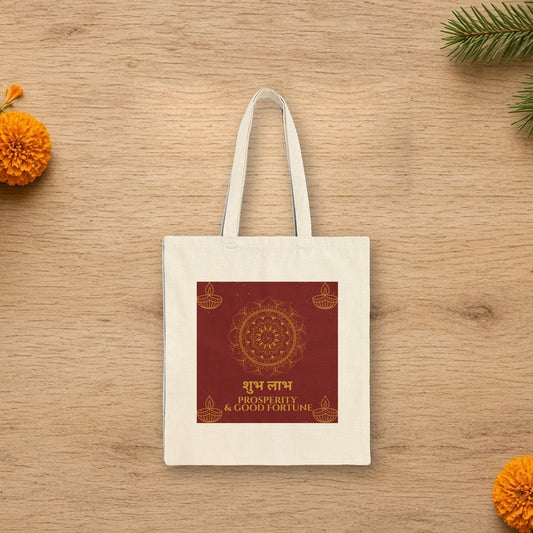 shubh labh diwali tote bag