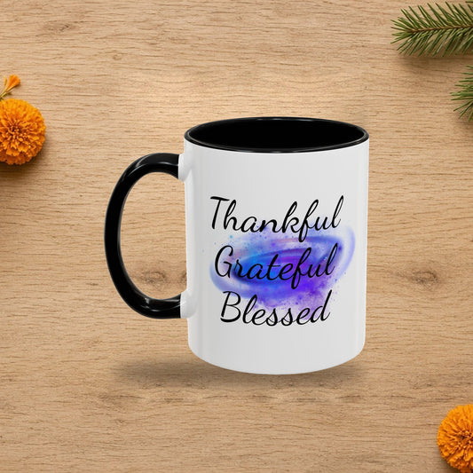 thankful grateful blessed mug