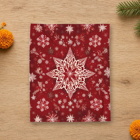 velveteen blanket snowflake star