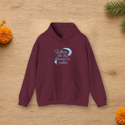 where the sky dreams in color hoodie